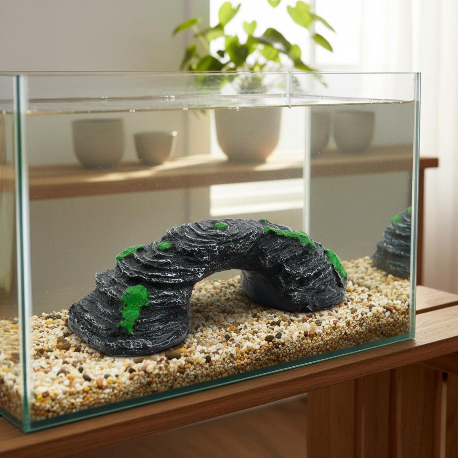 Aquarium Marine Rock - Plataforma de Resina para Acuario, Rampa