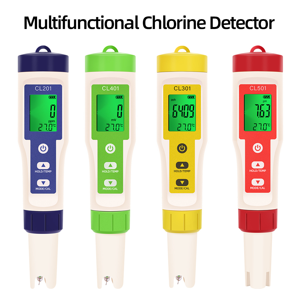 Marine Aquarium Test Kit - Medidor de temperatura PH/CL2/H2/ORP, Detector de