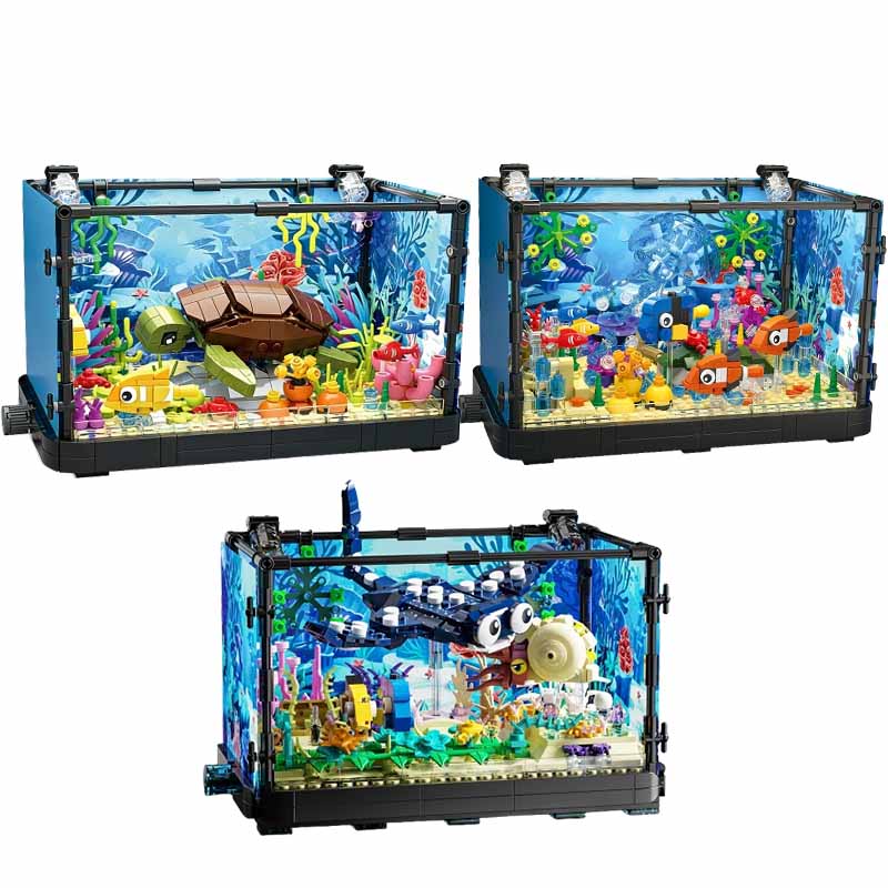 Marine Aquarium Home - Juego de bloques de construcción para