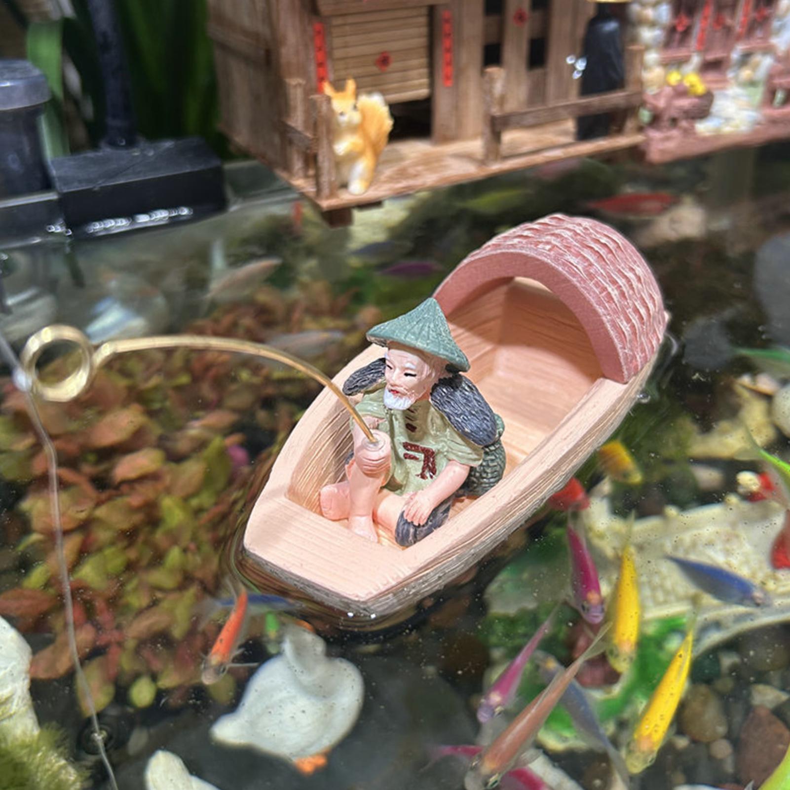 Marine Aquarium Hobby - Adorno de Resina de Barco de