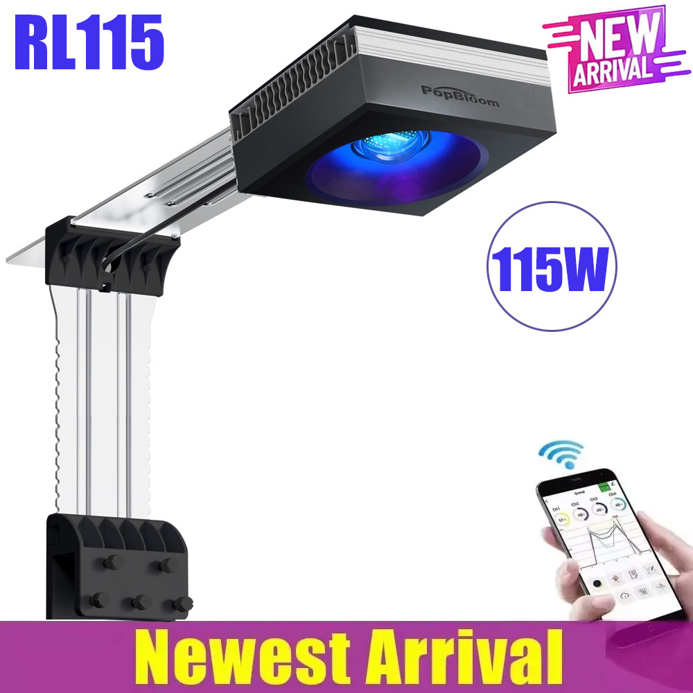 Marine Aquarium Led Lights - PopBloom WiFi acuario luz LED RL60/RL90/RL115,