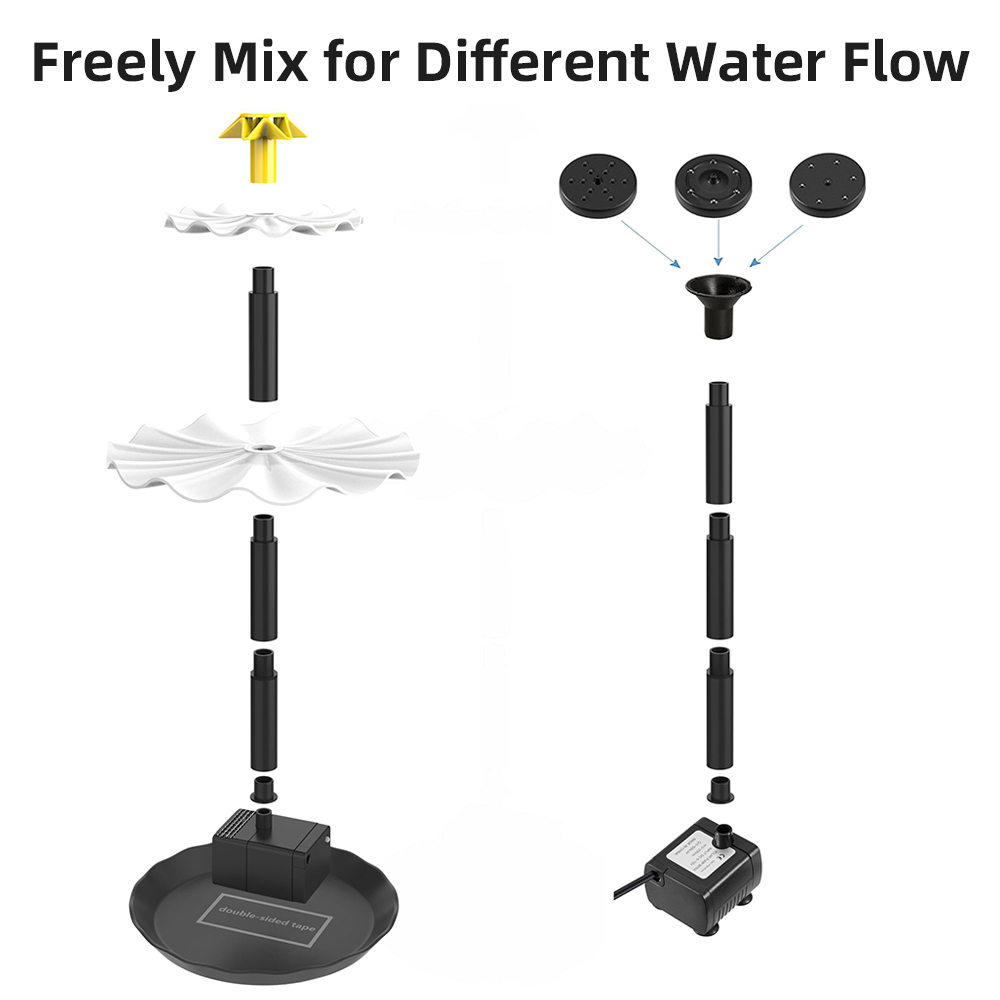 Bomba de Fuente Solar para bañ - Aquarium Marine Lights reseña y precio