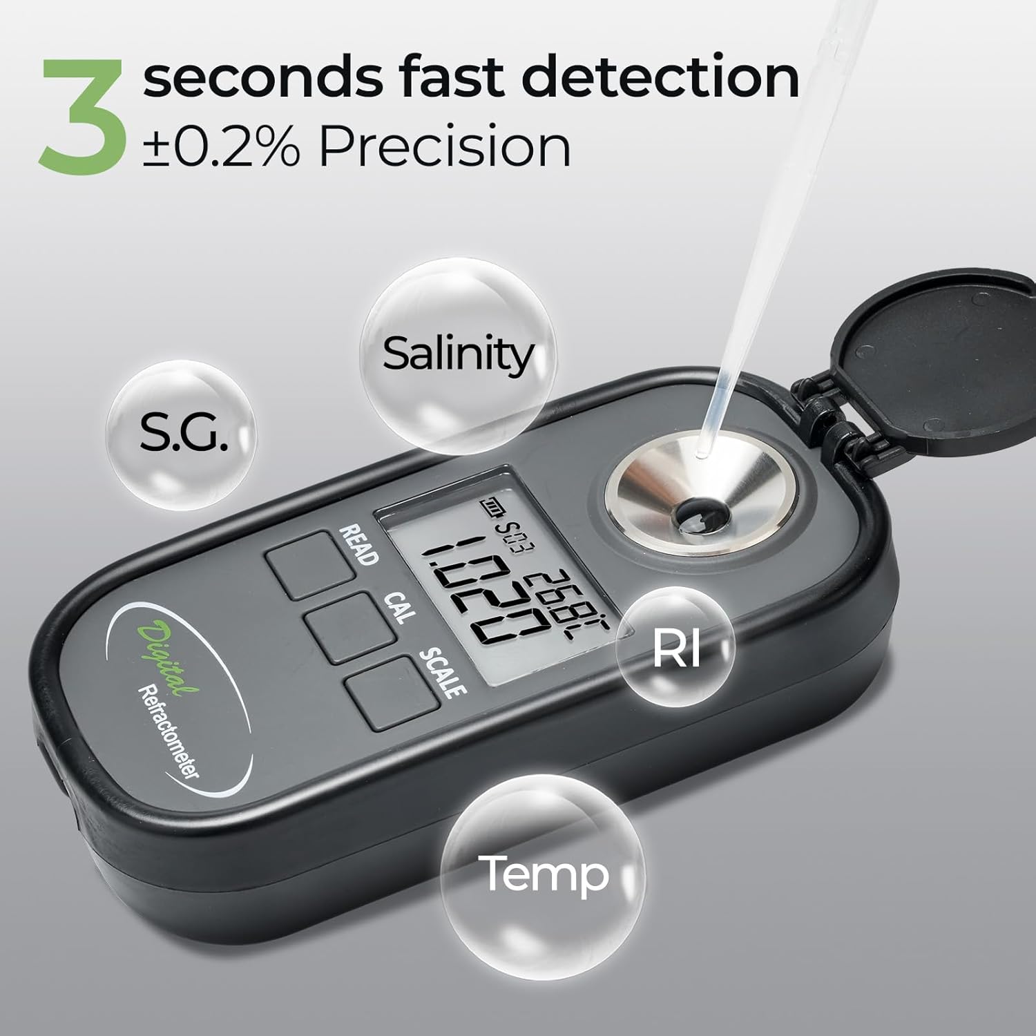 Refractómetro Digital de Salin - Refractometer Salinity reseña y precio