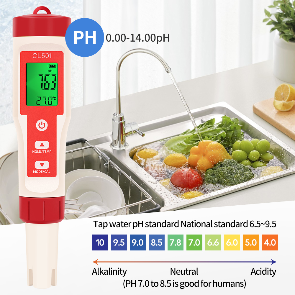 Medidor de temperatura PH/CL2/ - Marine Aquarium Test Kit reseña y precio