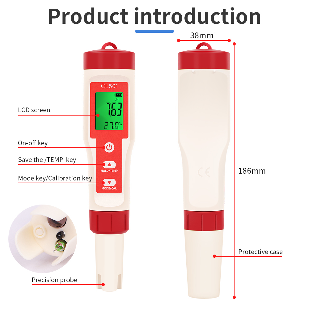 Medidor de temperatura PH/CL2/ - Marine Aquarium Test Kit reseña y precio