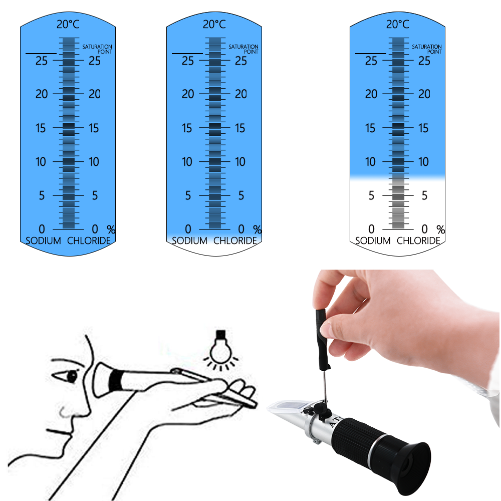 Refractómetro ATC medidor de s - Refractometer Salinity reseña y precio
