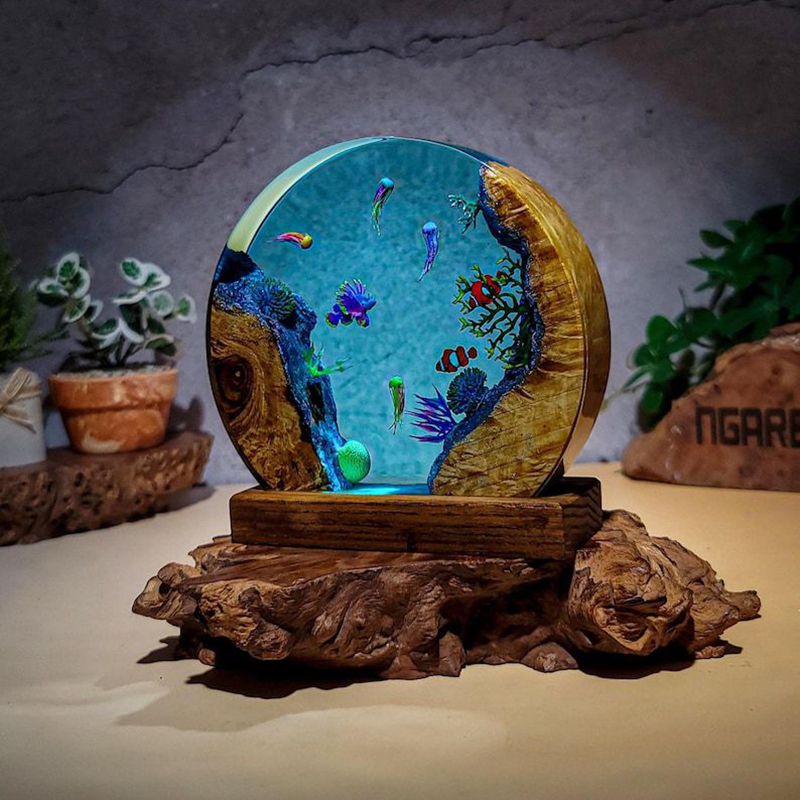 Lámpara de Mesa de Resina con  - Aquarium & Marine Museum Ums reseña y precio