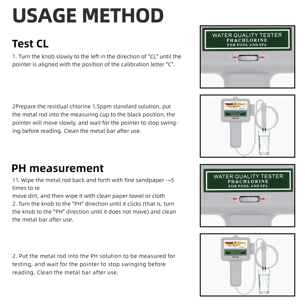 Medidor de PH y cloro 2 en 1,  - Marine Aquarium Water Testing reseña y precio