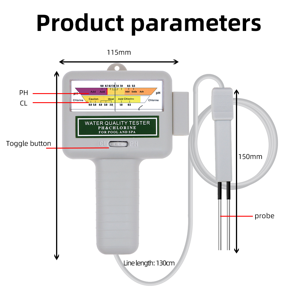 Medidor de PH y cloro 2 en 1,  - Marine Aquarium Water Testing reseña y precio