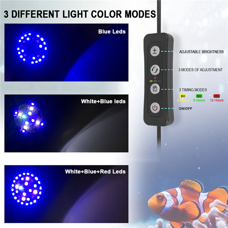 30W acuario pecera agua de mar - Aquarium Marine Lights reseña y precio