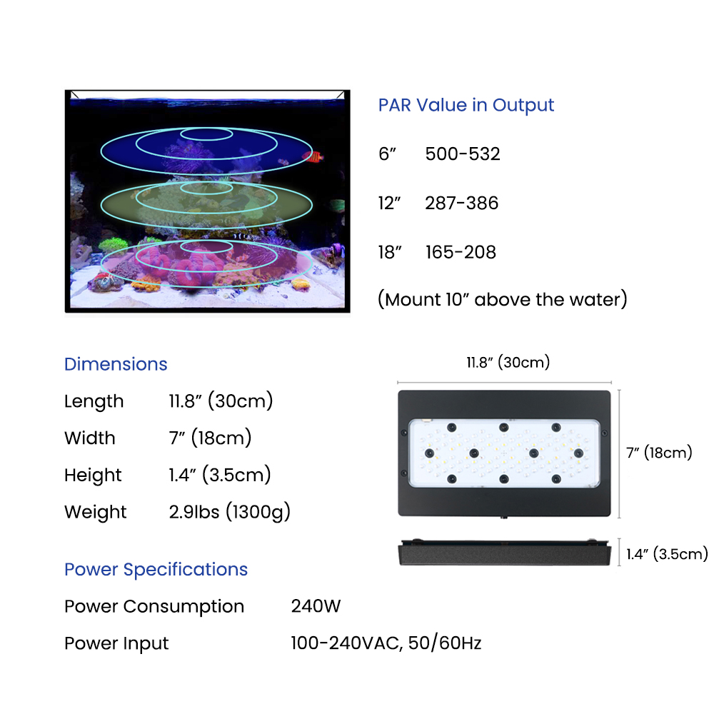 Lámpara LED marina programable - Marine Aquarium Led Lights reseña y precio