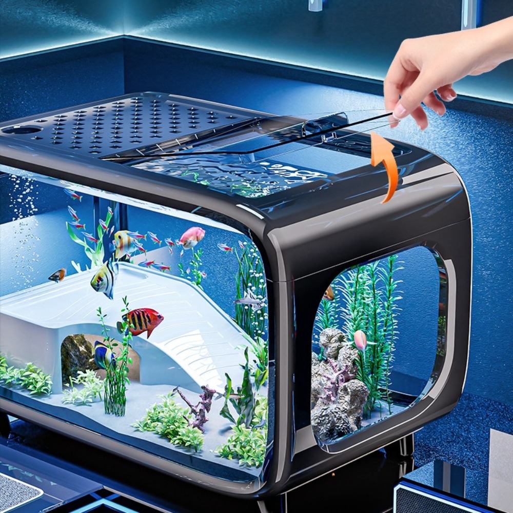 Tanque de peces de lujo transp - Marine Aquarium Hobby reseña y precio