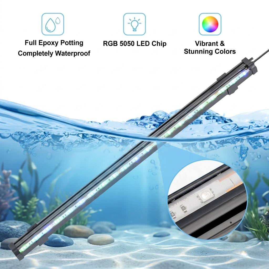 Lámpara LED USB para Acuario,  - Aquarium Marine Lights reseña y precio